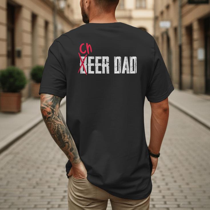 Cheer Dad Beer Dad Cheerleading Father Father's Day Men's Back Print T-Shirt