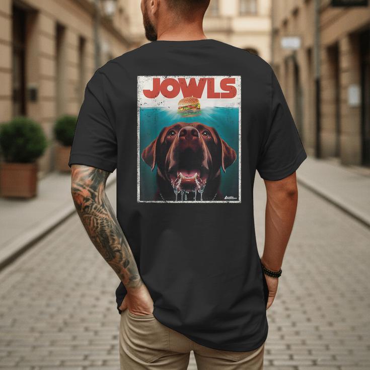 Chocolate Lab Jowls Labrador Retriever Dog Mom Dad Men's Back Print T-Shirt Chocolate Lab Jowls Labrador Retriever Dog Mom Dad Men's Back Print T-Shirt