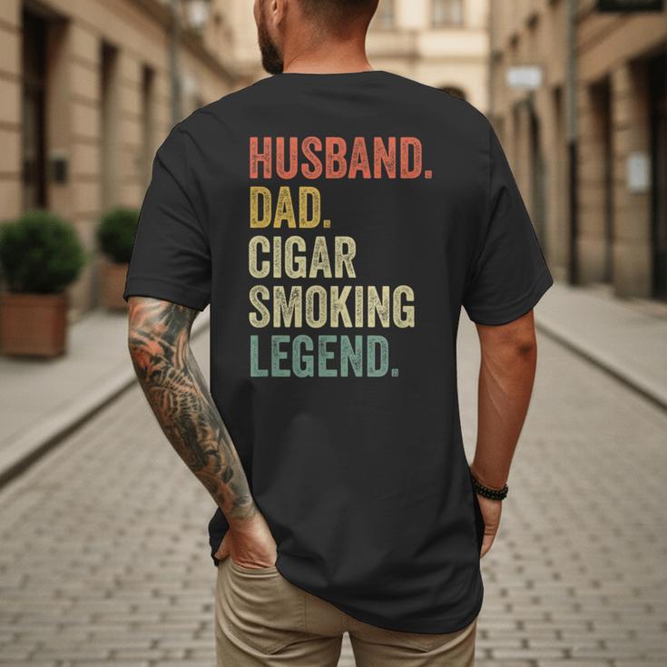 Cigar Lover For Dad Men Vintage Cigar Saying Men's Back Print T-Shirt