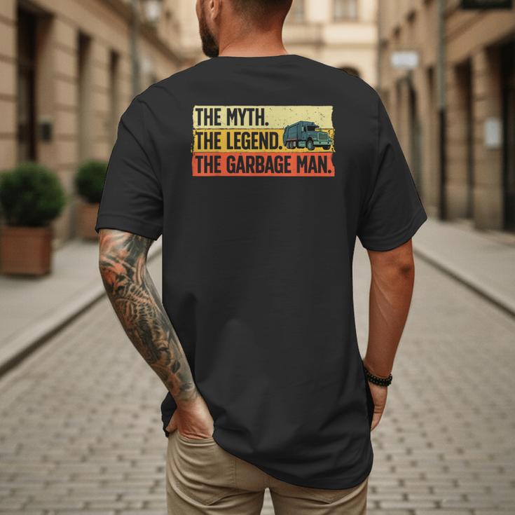 Cool Garbage Man Art For Men Dad Father Garbage Dump Truck Men's Back Print T-Shirt