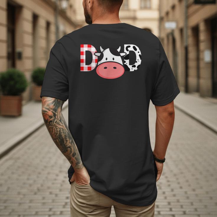 Cow Mom Or Dad Birthday Farm Birthday Party Men's Back Print T-Shirt