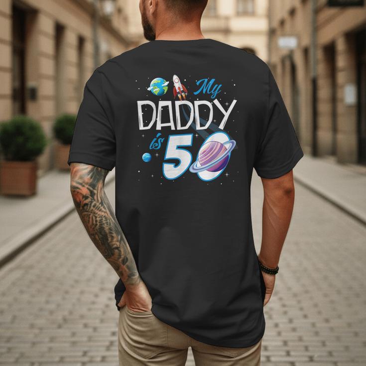 My Dad Is 50 Years Daddy Father 50th Years Birthday Men's Back Print T-Shirt