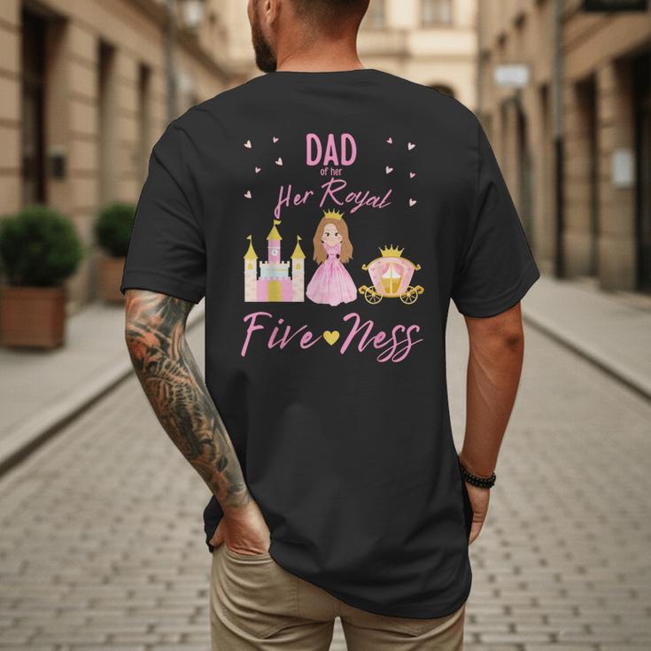 Dad 5th Birthday Her Royal Fiveness Princess Matching Men's Back Print T-Shirt