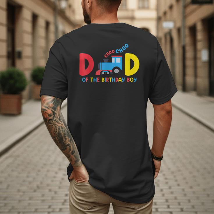 Dad Of The Birthday Boy Choo Choo Train Family Matching Men's Back Print T-Shirt