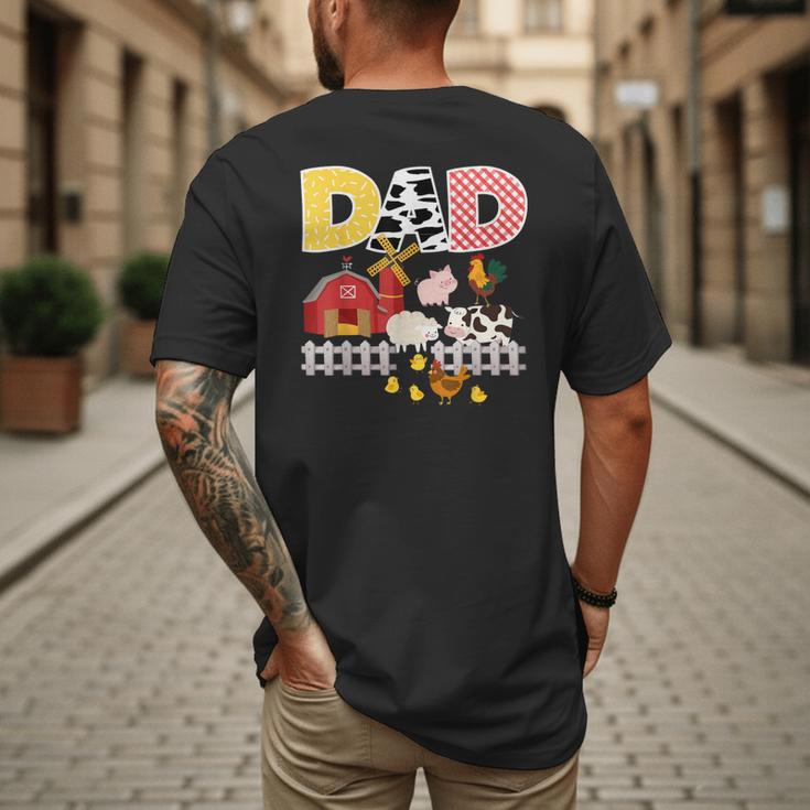Dad Birthday Boy Farm Animal Farming Farmer Family B-Day Men's Back Print T-Shirt