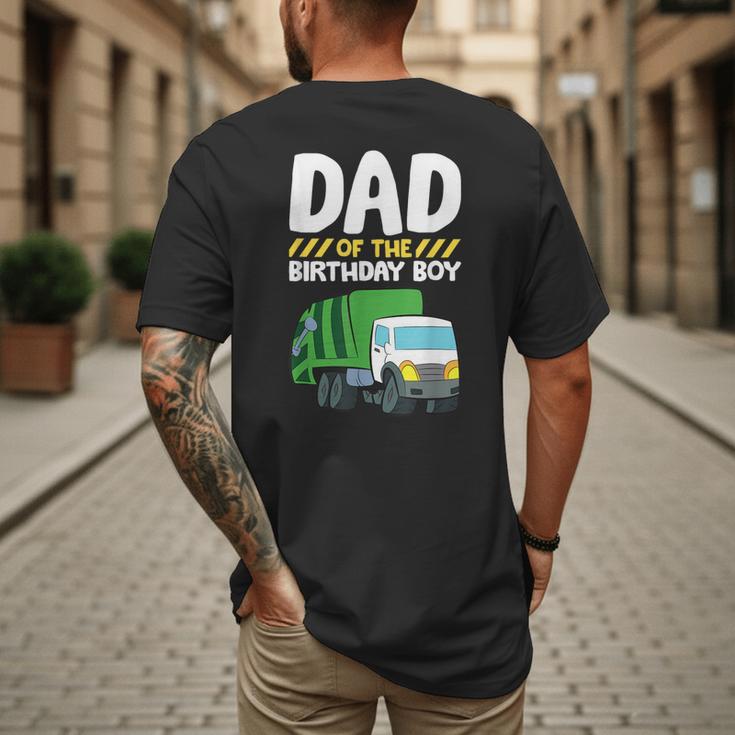 Dad Of The Birthday Boy Garbage Truck Birthday Party Men's Back Print T-Shirt