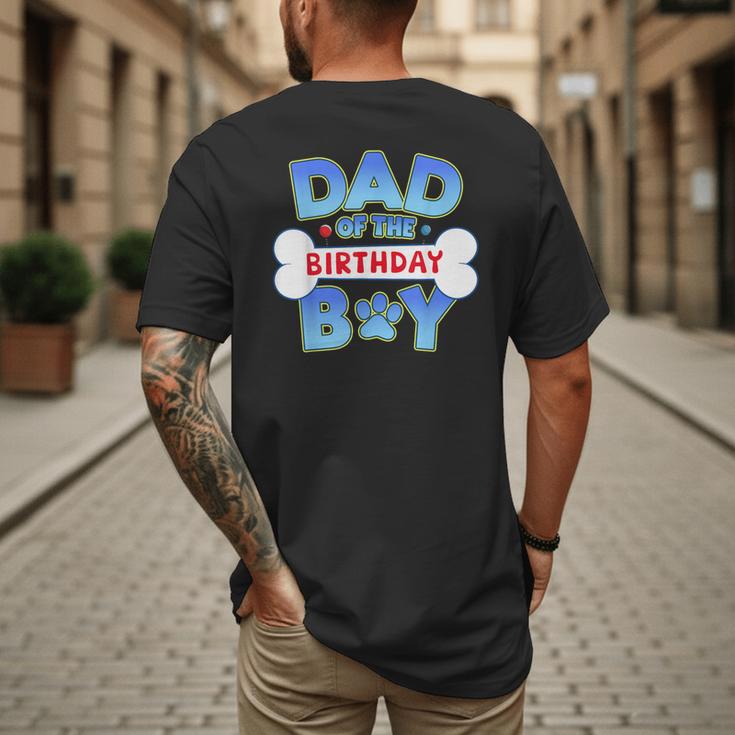 Dad Of The Birthday Boy Matching Dog Family Birthday Party Men's Back Print T-Shirt