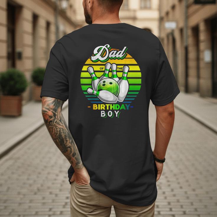 Dad Of The Birthday Boy Matching Family Bowling Birthday Men's Back Print T-Shirt