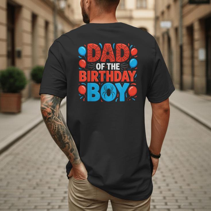 Dad Of The Birthday Boy Spider Web Party Men's Back Print T-Shirt
