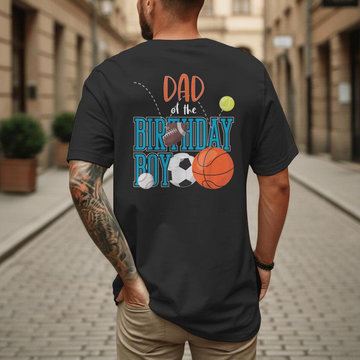 Dad Of The Birthday Boy Sports Matching Family Men's Back Print T-Shirt