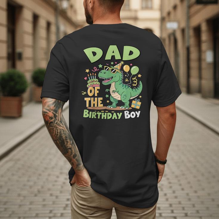 Dad Of The Birthday BoyRex Dinosaur Family Party Men's Back Print T-Shirt