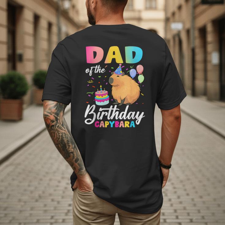 Dad Of The Birthday Capybara Girl Bday Party Family Men's Back Print T-Shirt