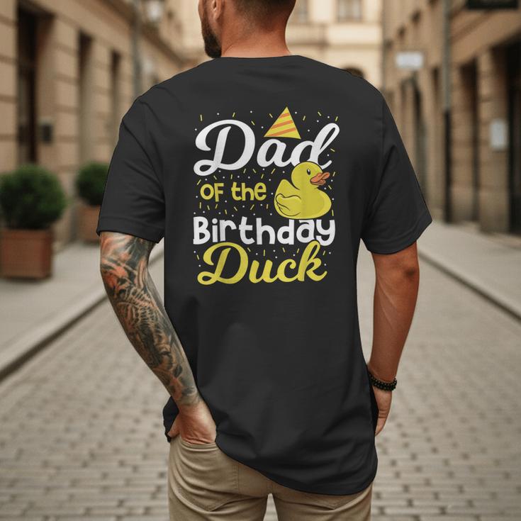 Dad Of The Birthday Duck Boy Rubber Duck Birthday Girl Men's Back Print T-Shirt