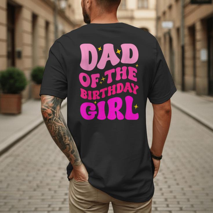 Dad Of The Birthday Girl Party Girls Daddy Birthday Party Men's Back Print T-Shirt