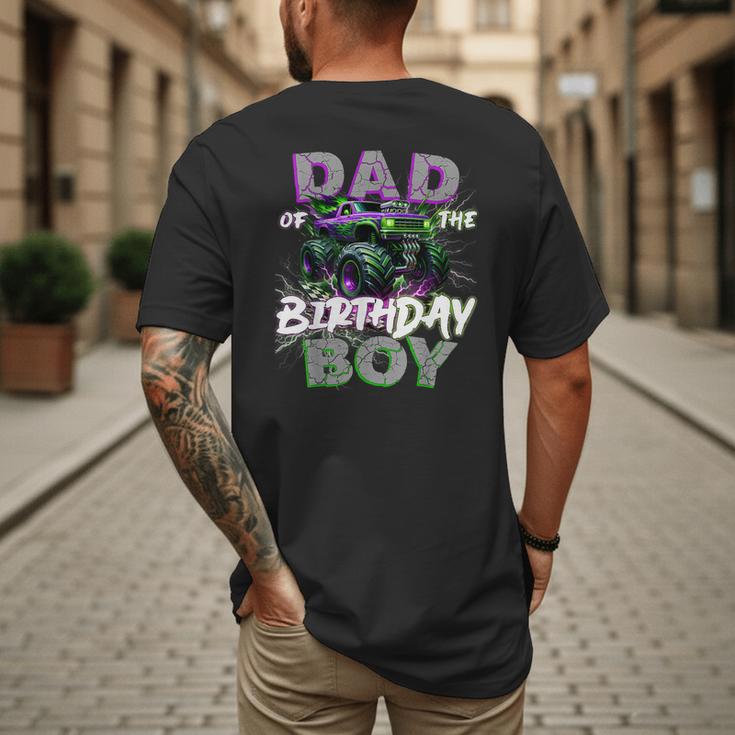 Dad Of The Birthday Monster Truck Family Matching Party Men's Back Print T-Shirt