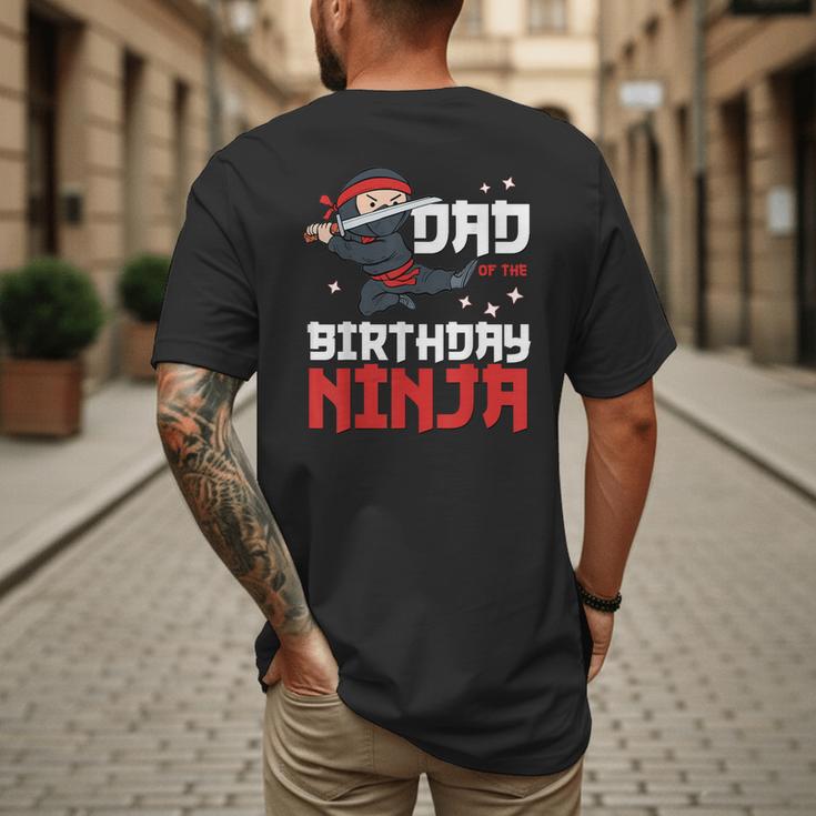 Dad Of The Birthday Ninja Daddy Party Best Father Boy Pop Men's Back Print T-Shirt