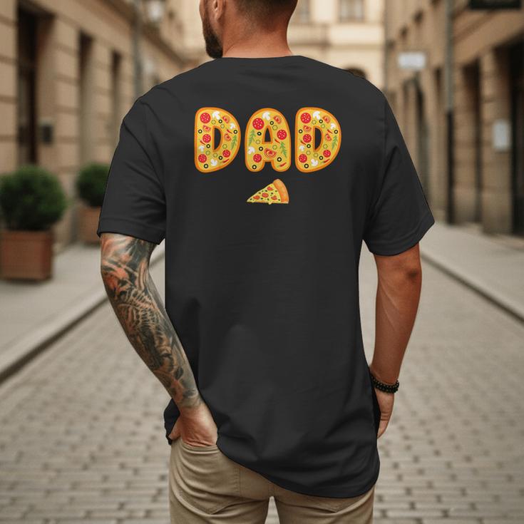 Dad Daddy Matching Birthday Squad Crew Pizza Family Men's Back Print T-Shirt