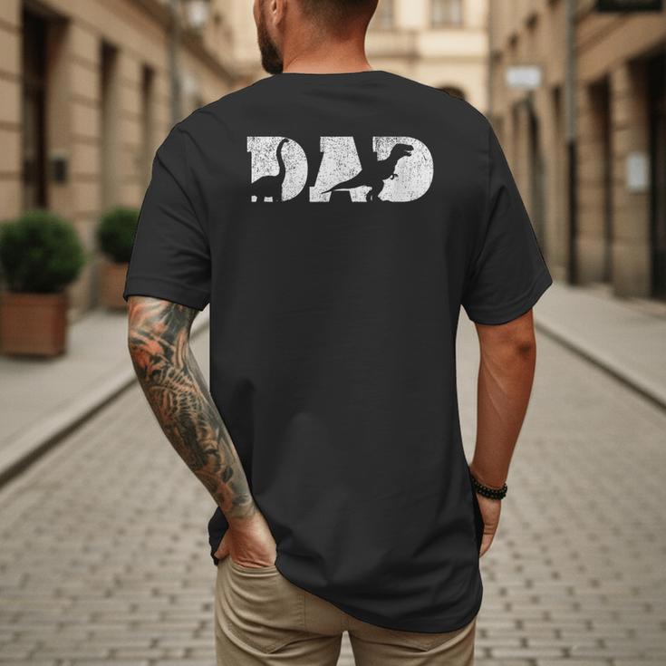 Dad Dinosaur Saurus Boys Girls Fathers Day Idea Men's Back Print T-Shirt