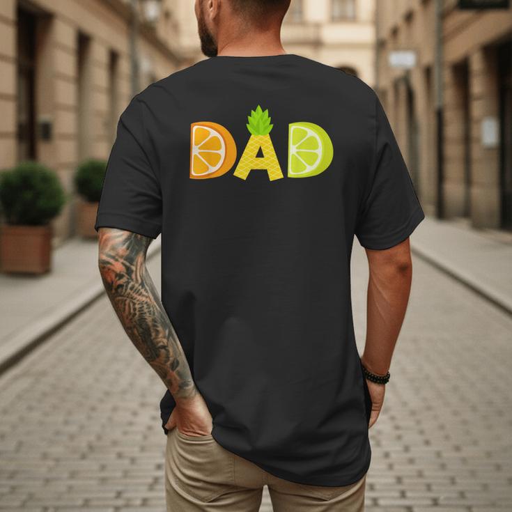 Dad Fruitarian Lover Summer Father Fruit Slice Men's Back Print T-Shirt Dad Fruitarian Lover Summer Father Fruit Slice Men's Back Print T-Shirt