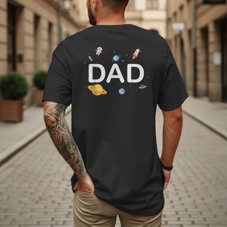 Dad Outer Space Birthday Party Family Boys Girls Men's Back Print T-Shirt
