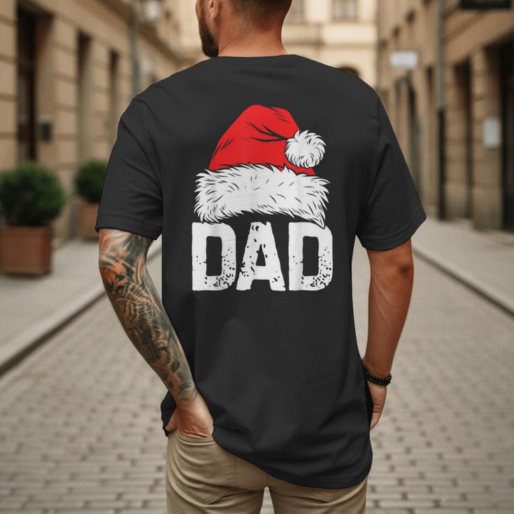 Dad Santa Christmas Family Matching Pajamas Papa Xmas Father Short Sleeve Men's Back Print T-Shirt