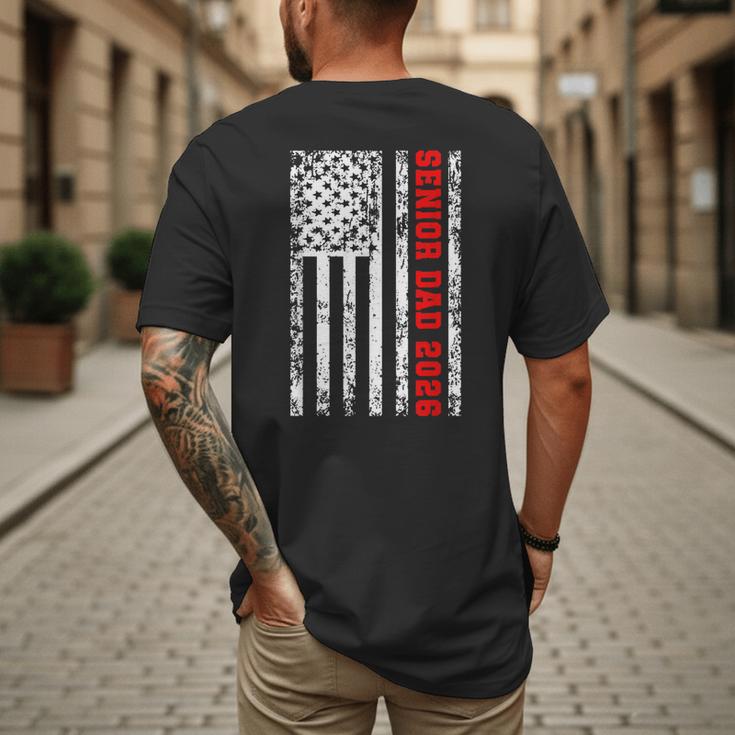 Dad Senior 2026 Proud Dad Of A Class Of 2026 Graduate Flag Men's Back Print T-Shirt