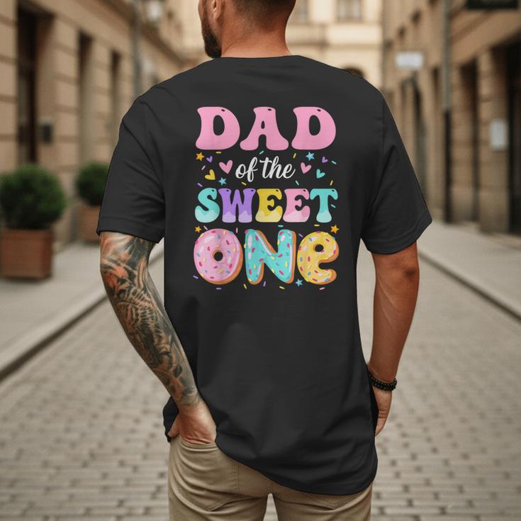 Dad Of The Sweet One 1st Birthday Donut Bday Party Men's Back Print T-Shirt