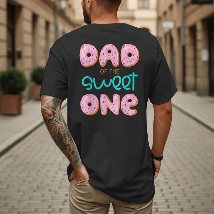 Dad Of Sweet One First Birthday Matching Family Donut Theme Men's Back Print T-Shirt