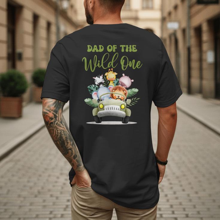 Dad Of The Wild One 1st Birthday Safari Family Matching Men's Back Print T-Shirt