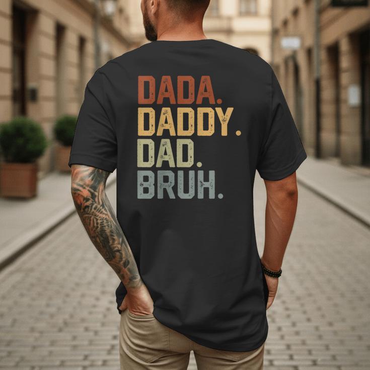 Dada Daddy Dad Bruh Retro Vintage Fathers Day Vintage Men's Back Print T-Shirt Dada Daddy Dad Bruh Retro Vintage Fathers Day Vintage Men's Back Print T-Shirt