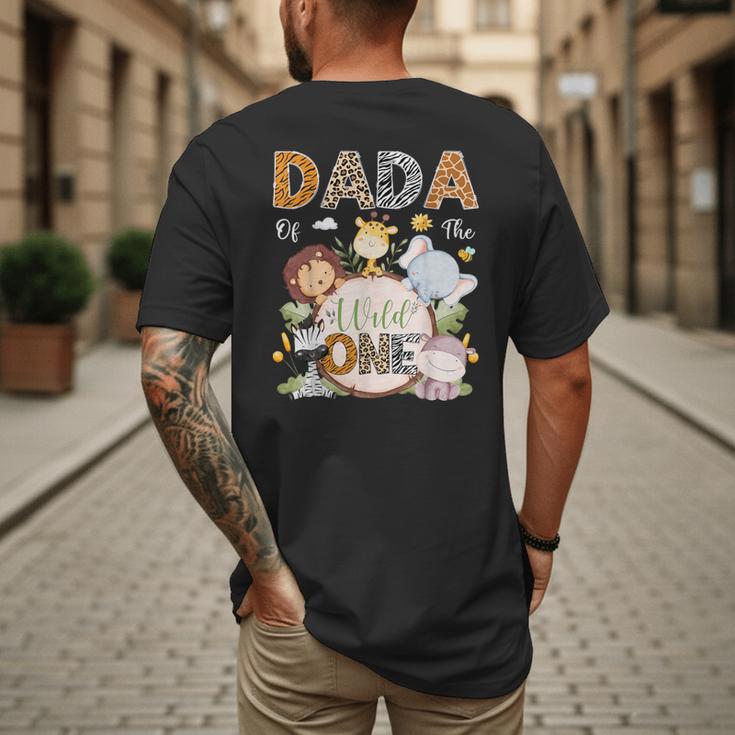 Dada Of The Wild One 1St Birthday Safari Jungle Animals Men's Back Print T-Shirt