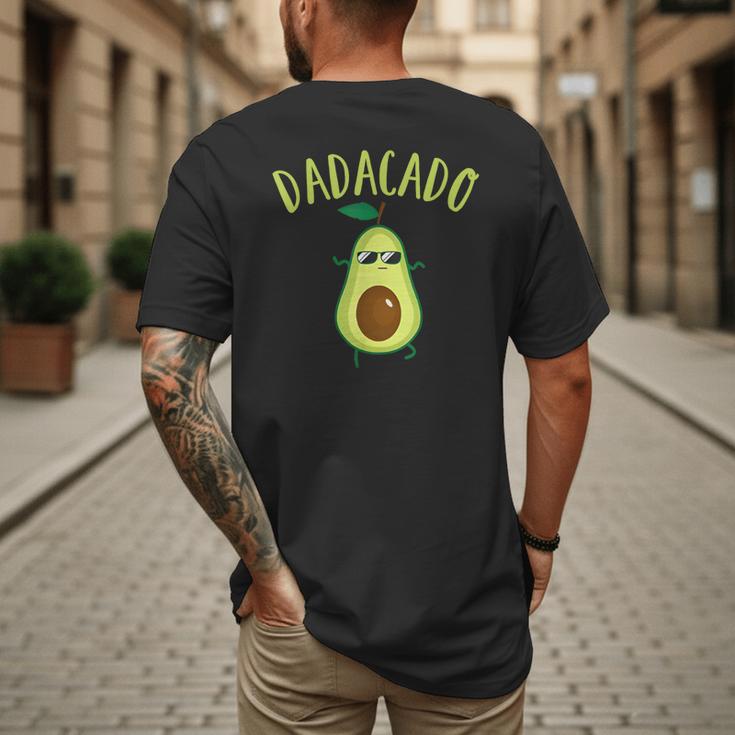 Dadacado Cute Daddy Avocado Pregnant Dad Father Day Men's Back Print T-Shirt