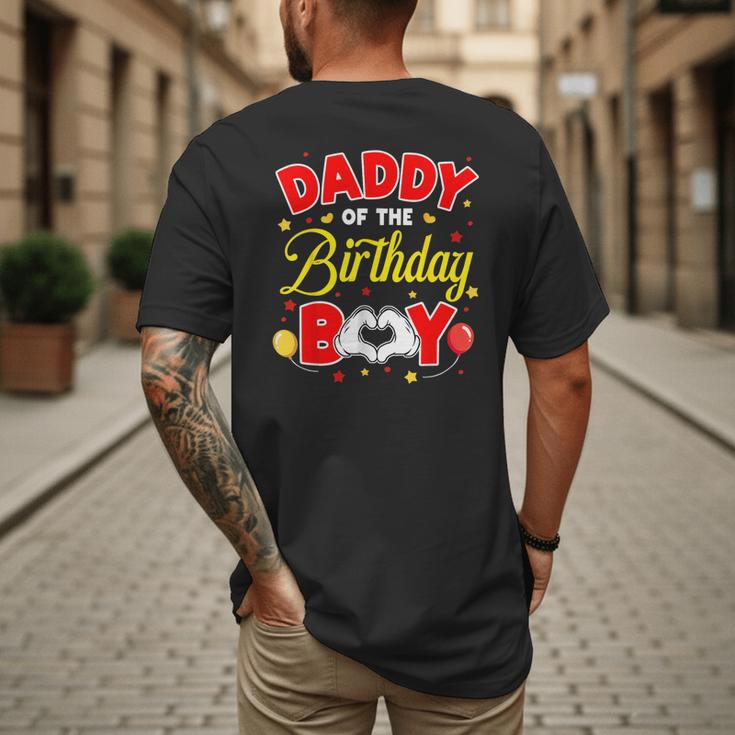 Daddy Of The Birthday Boy Matching Dad Son Family Birthday Men's Back Print T-Shirt