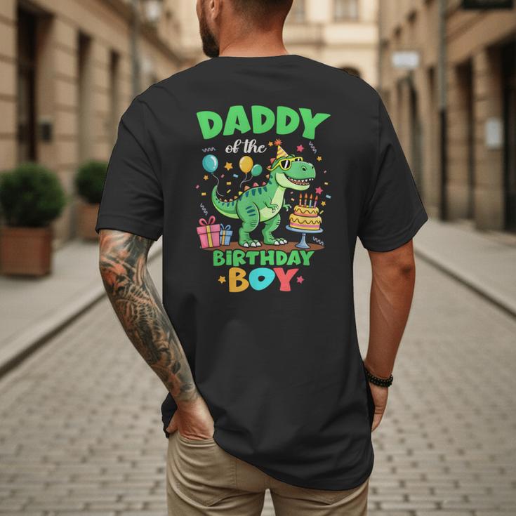Daddy Of The Birthday BoyRex Dinosaur Family Party Men's Back Print T-Shirt