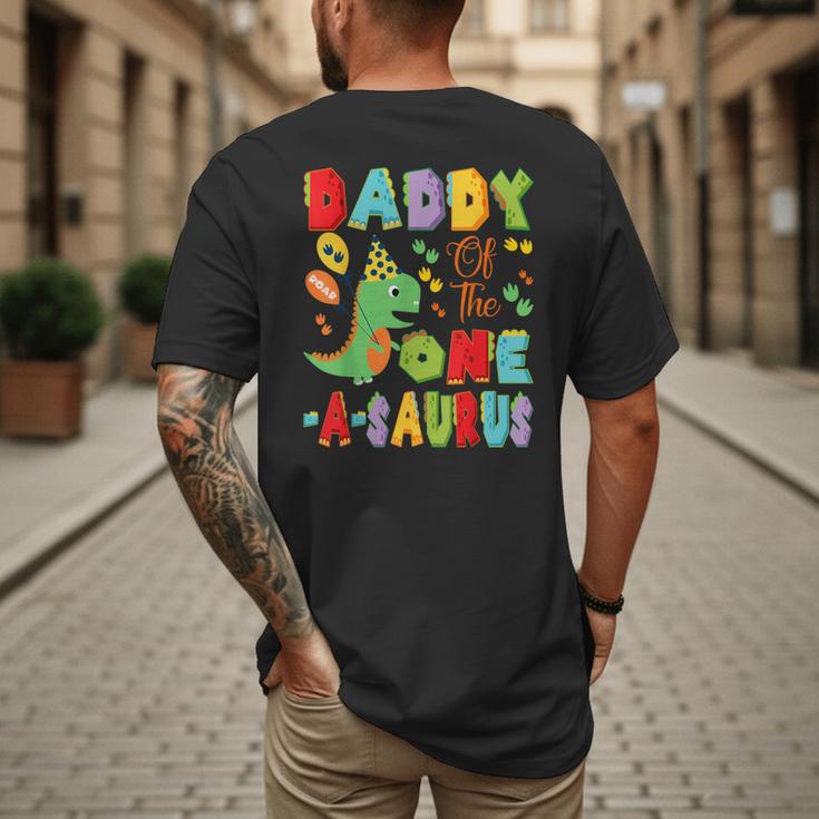 Daddy Of The One-A-Saurus 1St Birthday Boy Dinosaur Men's Back Print T-Shirt Daddy Of The One-A-Saurus 1St Birthday Boy Dinosaur Men's Back Print T-Shirt