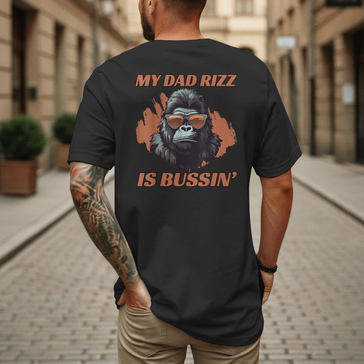 Dad's Birthday Father's Day Dad RIzz Is Bussin' Men's Back Print T-Shirt