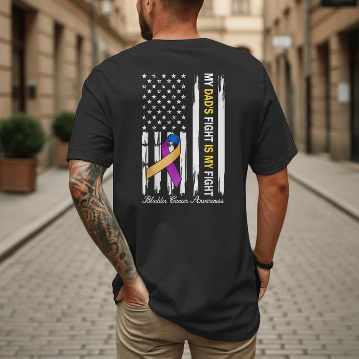 My Dad's Fight Is My Fight Bladder Cancer Awareness Men's Back Print T-Shirt