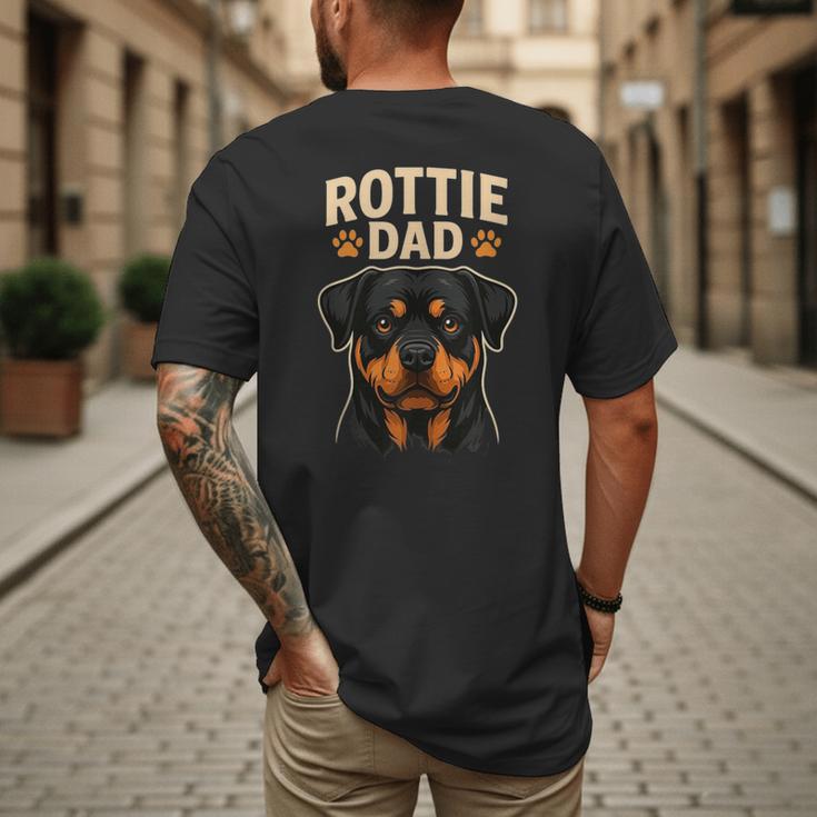 Dog Owner Dad Rottweiler Rottie Dad Men's Back Print T-Shirt Dog Owner Dad Rottweiler Rottie Dad Men's Back Print T-Shirt