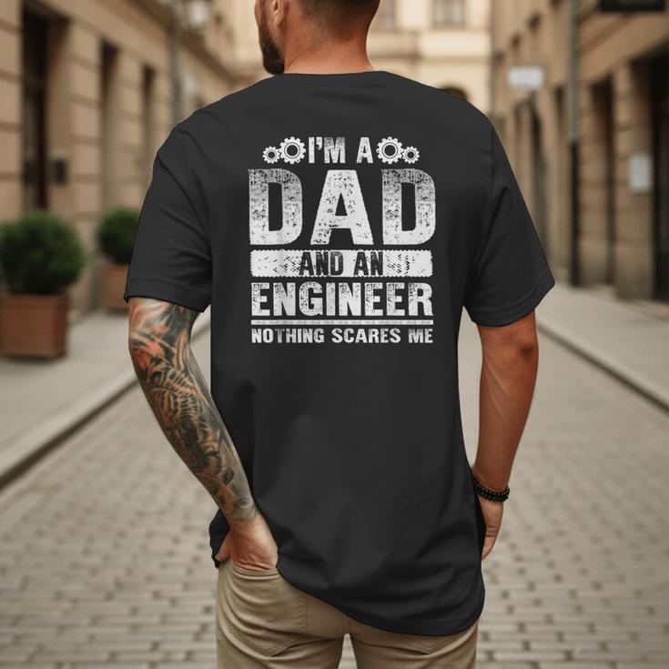 Engineer Dad Art For Men Father Day Engineering Lovers Men's Back Print T-Shirt
