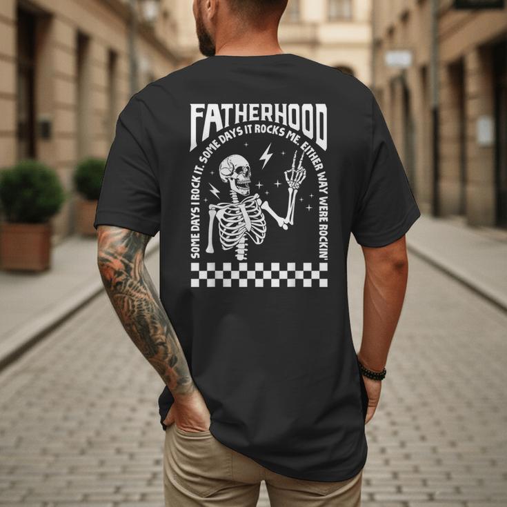 Fatherhood Dad Tour Some Days I Rock It Happy Father's Day Men's Back Print T-Shirt