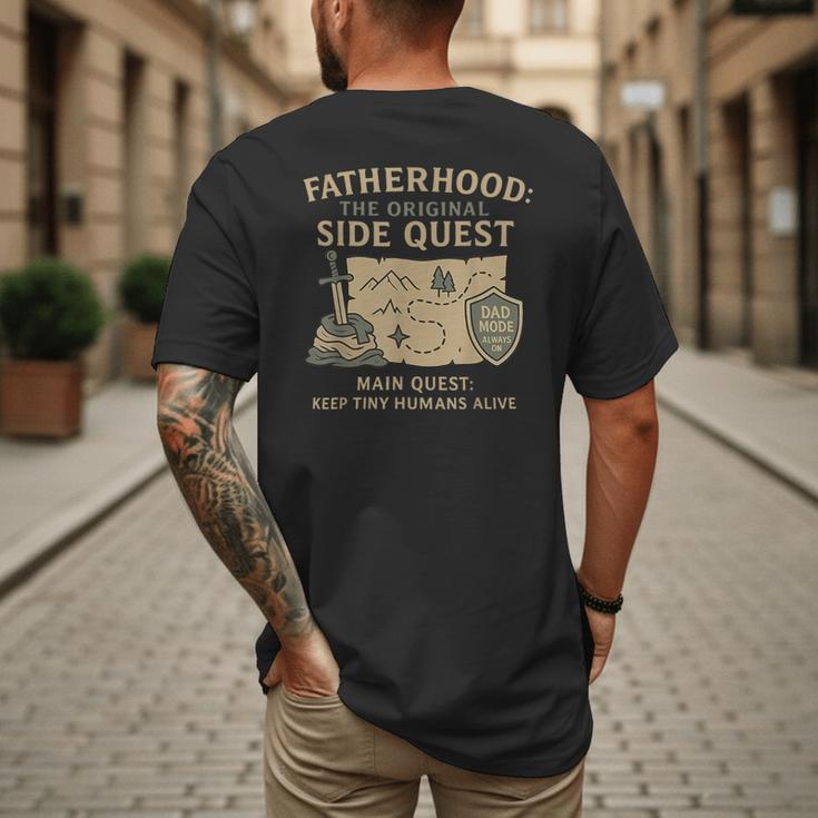 Fatherhood The Original Side Quest Dad Mode Men's Back Print T-Shirt