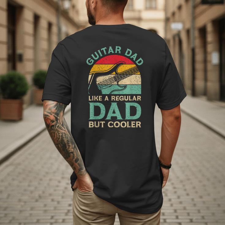 Fathers Day Guitar Dad For Guitarist Music Lover Dad Men's Back Print T-Shirt