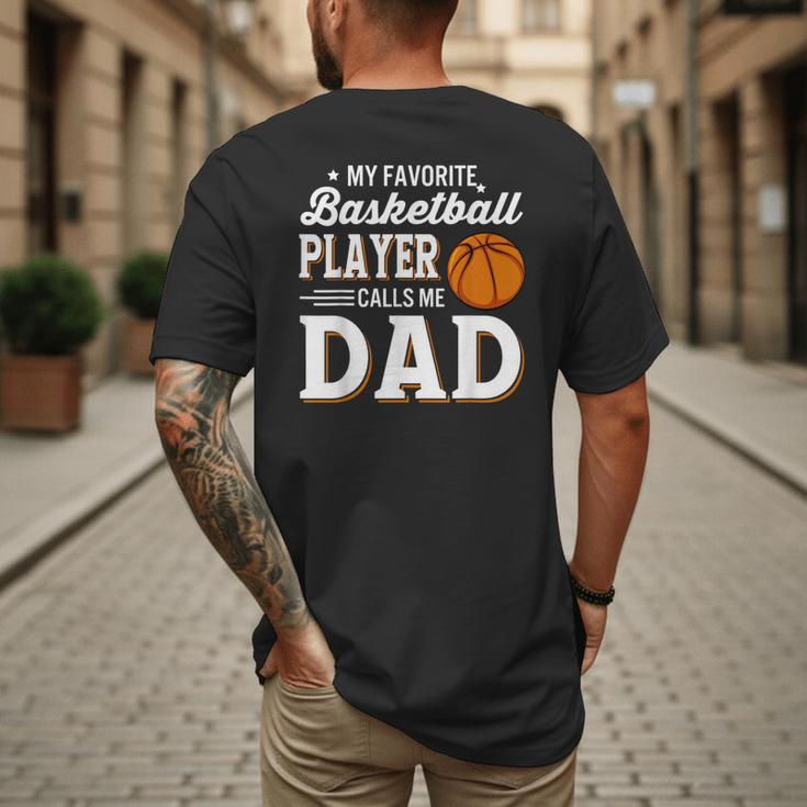 My Favorite Basketball Player Calls Me Dad Men's Back Print T-Shirt
