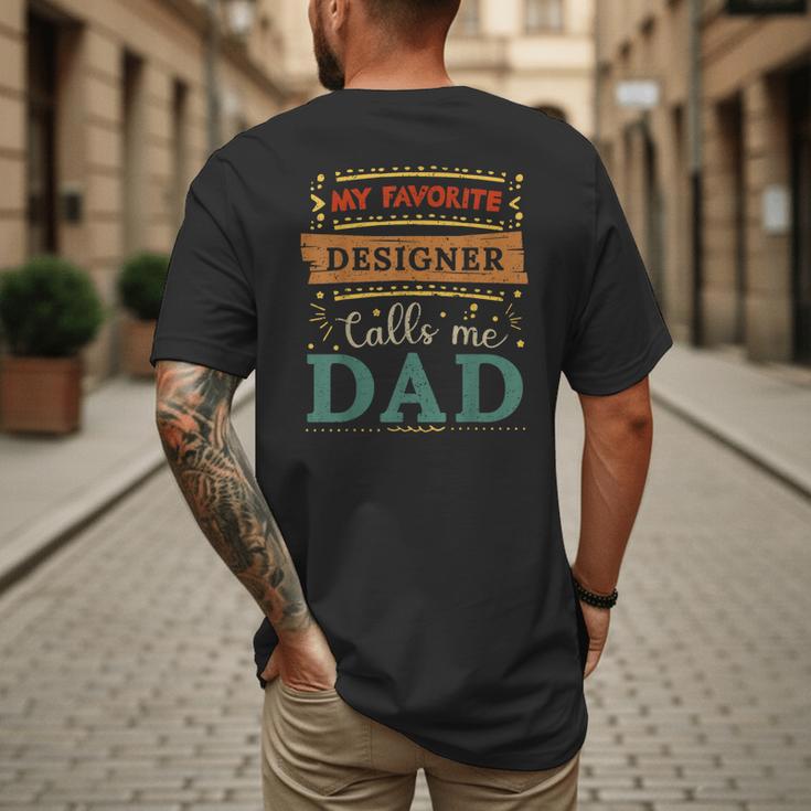 My Favorite Er Calls Me Dad Er Dad Men's Back Print T-Shirt