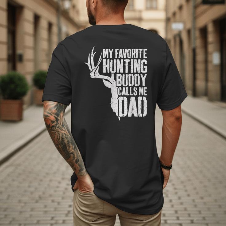 My Favorite Hunting Buddy Calls Me Dad Shirt Men Deer Hunter Men's Back Print T-Shirt