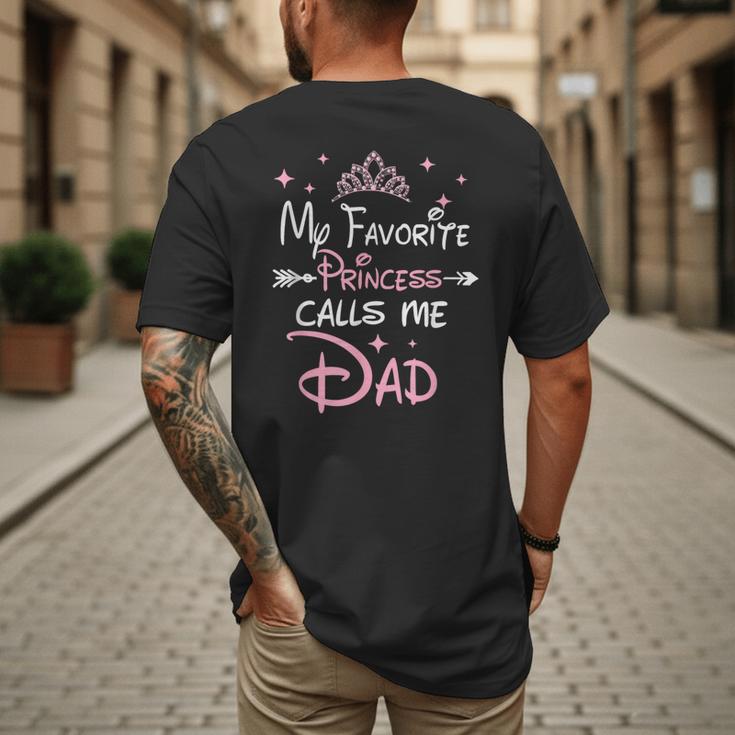 My Favorite Princess Calls Me Dad Birthday For Dad Daughter Men's Back Print T-Shirt My Favorite Princess Calls Me Dad Birthday For Dad Daughter Men's Back Print T-Shirt