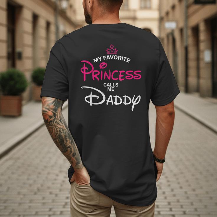 My Favorite Princess Calls Me Daddy Daughter Fathers Day Men Men's Back Print T-Shirt