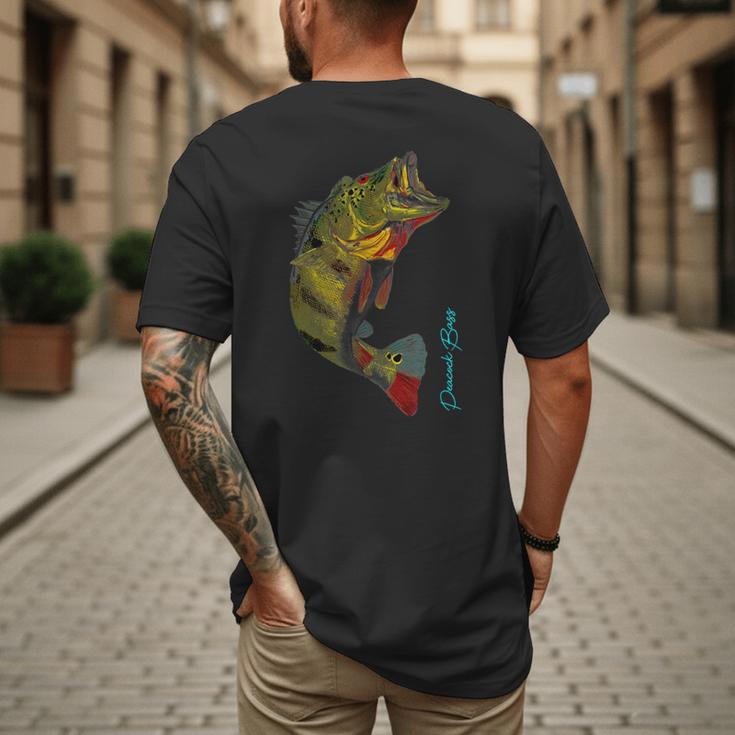 Fishing Shirts PEACOCK BASS Fishing Art Shirt For Dad Men's Back Print T-Shirt