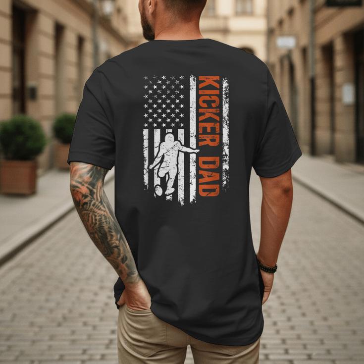Football Kicker Dad Of A Football Kicker Father US Flag Men's Back Print T-Shirt