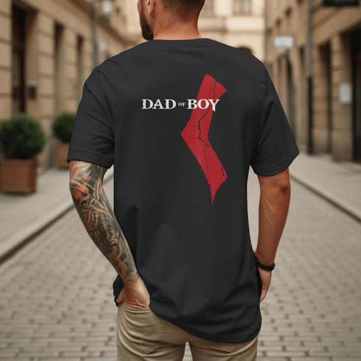 God Of Boy Dad Video Game Tshirt Father's Day Edition Men's Back Print T-Shirt